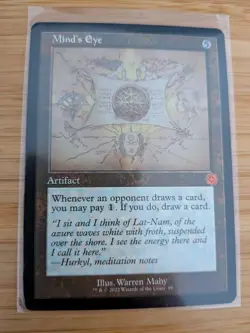 MTG Mind's Eye (Schematic Retro Artifact) The Brothers' War M/NM Free UK P&P - Image 1