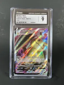 Mimikyu VMAX Pokemon 2022 Brilliant Stars Holo CGC 9 - Image 1