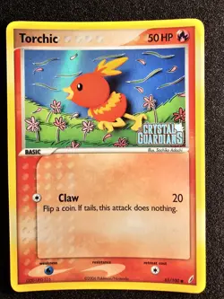 VLP POKEMON TORCHIC EX Crystal Guardians Stamped Holo 65/100 - Image 1