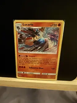 Pokemon TCG Lucario Sun & Moon SM54 Holo Promo Cosmos Holo Rare Promo - Image 1