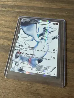 Pokemon TCG Reshiram Black White Holo Full Art Ultra Rare Card 113/114 NM/LP - Image 1