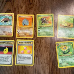 Pokemon 7 Card Lot -Italian And French Wizards of the Coast WOTC - Image 1