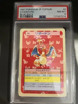 Pokemon Japanese PSA 8 charizard Blue Back 1997 Topsun #6 - Image 1