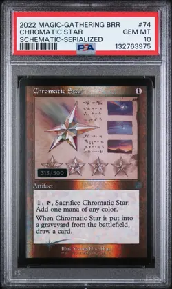 MTG Chromatic Star SERIALIZED 313/500 Retro Schematic Foil Brothers' War PSA 10 - Image 1