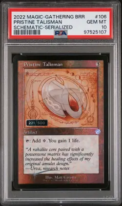 2022 MTG THE BROTHERS' WAR RETRO ARTIFACTS #106 PRISTINE TALISMAN 221/500 PSA 10 - Image 1