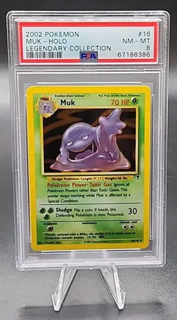 PSA 8 NM-MT 2002 Pokemon Legendary Collection Muk Holo Rare 16/110 - Image 1