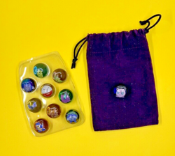 Vintage Toy Biz 1999-2000 Pokemon Purple Pouch Bag 10 Marbles Set #12 Butterfree - Image 2