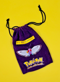 Vintage Toy Biz 1999-2000 Pokemon Purple Pouch Bag 10 Marbles Set #12 Butterfree - Image 3