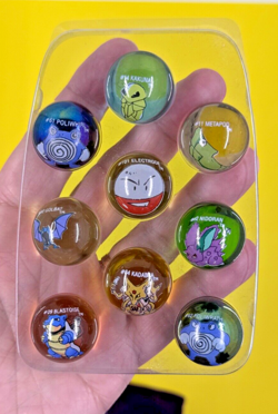 Vintage Toy Biz 1999-2000 Pokemon Purple Pouch Bag 10 Marbles Set #12 Butterfree - Image 4
