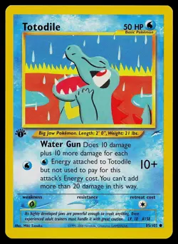 Pokemon Card - Totodile Neo Destiny 85/105 1st Edition Common - Image 1