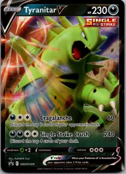 POKEMON TYRANITAR V SWSH109 HOLO PROMO SWORD & SHIELD PROMO NM/M - Image 1