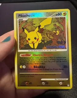 Pokemon TCG Pikachu 94/123 Mysterious Treasures Reverse Holo Eng Stanped - Image 1