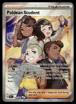 Paldean Student 231/091 Ultra Rare Paldean Fates Pokemon Near Mint - Image 1