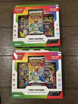 Pokemon First Partner Illustration Collection (Series 1) - Lot of 2 New/Sealed - Image 1