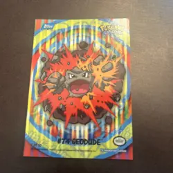 Geodude 74 7 of 10 TV Animation Edition Topps Stick On Pokemon 2000 - Image 1