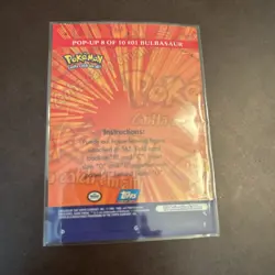Bulbasaur 2000 Topps Pokemon TV Animation Edition Pop-Up #8 *minor Crease On Top - Image 2