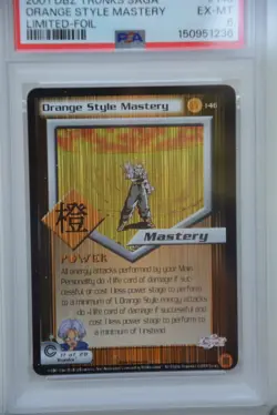 Dragonball Z Score Orange Style Mastery #146 Foil Limited Trunks Saga 2001 PSA 6 - Image 2