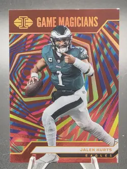 2024 Panini Illusions - Game Magicians Jalen Hurts #8 Red 50/99 - Image 1