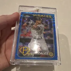 2024 Topps Chrome - Nick Gonzales #72 Pirates Blue Wave Refractor /75 RC - Image 1