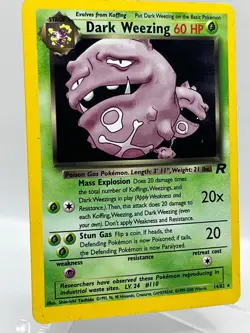 Dark Weezing 14/82 Team Rocket Set Holo Rare Vintage WOTC Pokemon Card - Image 2