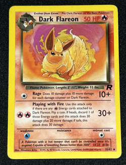 Dark Flareon 35/82 Team Rocket WOTC Uncommon Pokemon Card MP - Image 1
