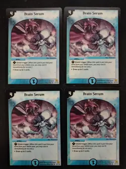 4x Cards Duel Masters DM-01 Base Set 27/110 Brain Serum Uncommon 2004 WotC Spell - Image 1