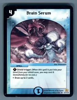 4x Cards Duel Masters DM-01 Base Set 27/110 Brain Serum Uncommon 2004 WotC Spell - Image 2