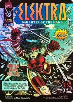 Elektra, Daughter of the Hand Foil Comic Showcase Marvel Super Heroes NM MTG - Image 1