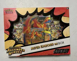 Pokemon TCG Ascended Heroes Mega Emboar EX Box Factory Sealed - Image 1