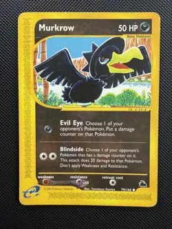 Murkrow 79/144 Skyridge Common 2003 WotC E-Reader Series Pokemon TCG Card MP - Image 1