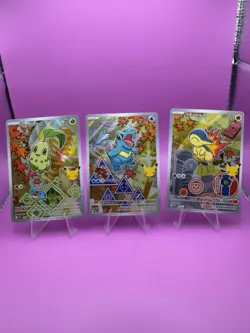 Pokemon TCG First Partner Illustration Collection Series 2 Johto Gen 2 Set NM - Image 1