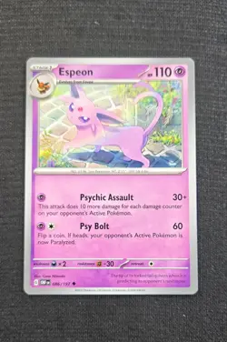 Pokemon Obsidian Flames Espeon 086/197 Common NM - Image 1