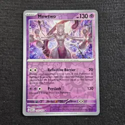 Pokemon 151 Mewtwo Rare 150 Reverse Holo Lightly Played - Image 1