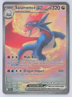 2025 Pokemon SV Journey Together - JTG EN #187/159 Salamence EX 🔥NM/NM+🔥 - Image 1