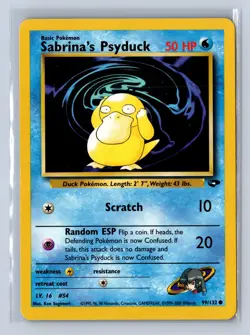 2000 Pokemon Gym Challenge Sabrina's Psyduck #99/132 LP - Image 1