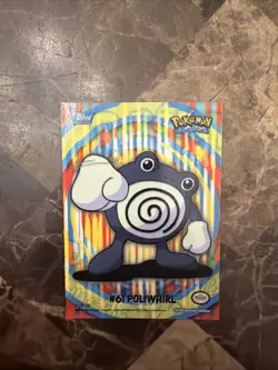2000 Topps Pokemon Stick On #3 61 Poliwhirl Series 2 Chase TV Animation Sticker - Image 1