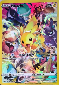 The Pokemon Company Pikachu 160/159 Crown Zenith Secret Rare Holo Full Art - Image 1