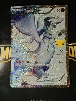 Pokemon TCG Reshiram 113/114 Holo Ultra Rare Card Celebrations Series Near Mint - Image 1