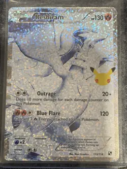 Pokemon TCG Reshiram Celebrations: Classic Collection 113/114 Holo Ultra Rare - Image 1
