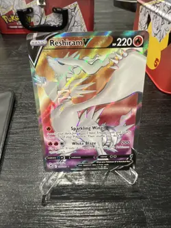 Pokemon TCG Silver Tempest Reshiram V Full Art Holo Ultra Rare Card 172/195 NM - Image 1