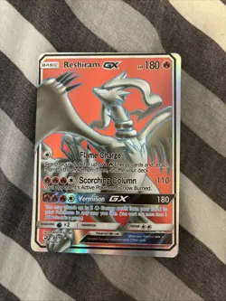 Pokemon TCG Reshiram GX Dragon Majesty 65/70 Holo Full Art Ultra Rare - Image 1