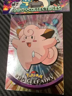 Clefairy #35 Topps TV Animation Edition Black Logo Holo Pokemon Card - LP - Image 2