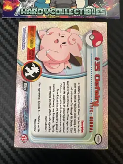 Clefairy #35 Topps TV Animation Edition Black Logo Holo Pokemon Card - LP - Image 3