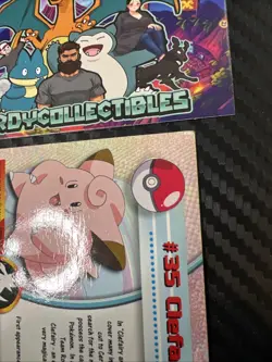 Clefairy #35 Topps TV Animation Edition Black Logo Holo Pokemon Card - LP - Image 5