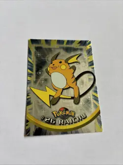 1999 Topps Black Logo Pokemon Raichu #26 Holo - Image 1