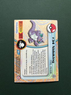 Nidoking #34 Topps TV Animation Series Holo Pokemon Card MP Condition - Image 2