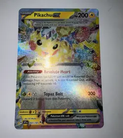 Pokemon TCG Pikachu ex SV08 Surging Sparks 057/191 Full Art Holo - Image 1