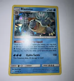 Pokemon TCG Blastoise 25/181 Team Up Stage 2 Holo Rare English 2019 HP160 - Image 1