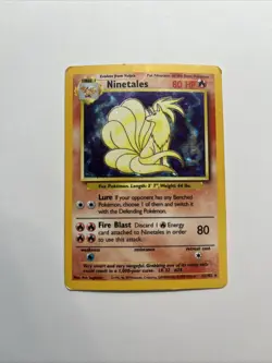 Pokemon TCG Ninetales Base Set 12/102 Holo Unlimited Holo Rare HP - Image 1