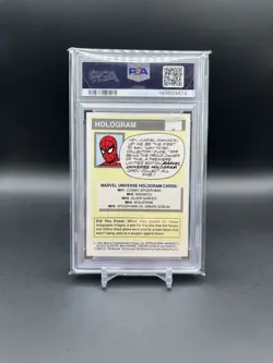1990 Marvel Universe Cosmic Spider-Man Hologram #MH1 PSA 9 MINT - Image 2